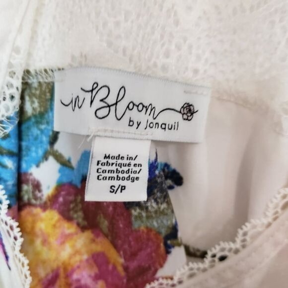 NWT In Bloom by Jonquil Floral Still in Love Satin Cami Tank Size Small - Picture 5 of 6